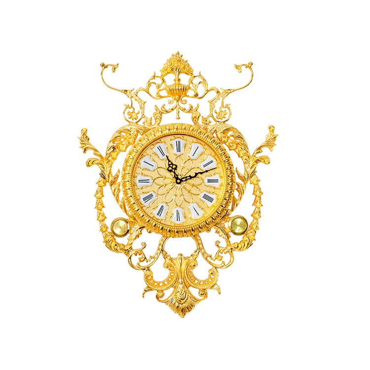 European Design Wall Clock Luxury Decoration Wall Clocks Handmade Golden Antique Style Wall Clock