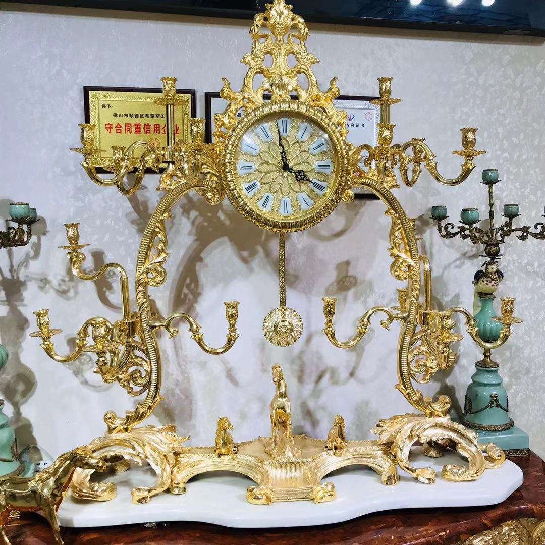 Hot-selling European Style Luxury and Fancy Classical Roman Digital Table Clock Hotel Home Decoration - Image 2