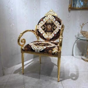 Popular Luxury Sales Golden Chair Hotel Banquet Chair Golden Copper Luxury High-grade Cloth Wedding Chair