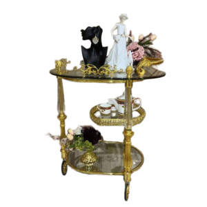 Golden Bronze Luxury Dining Cart Modern Design Bart/Hotel/Bar Cart Home Wedding Kitchen Room Living Room Decoration Trolley