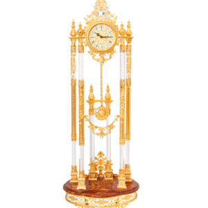 Grandfather Clock of the Home Decoration Hotel of European Old Style Is Golden Floor Clock Standing Clock