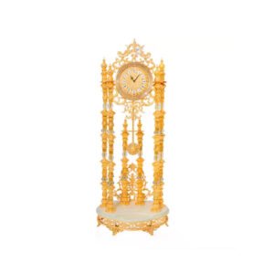 Luxury Golden Copper Standing Floor Clock Royal Crystal Floor Clock Palace Style Antique Style Grandfather Clock-TCF-600-1