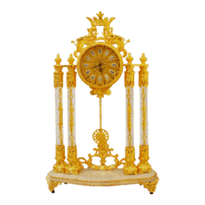 European Classic Crystal Desk Clock Golden Home Decoration Custom Table Clock Copper Clock