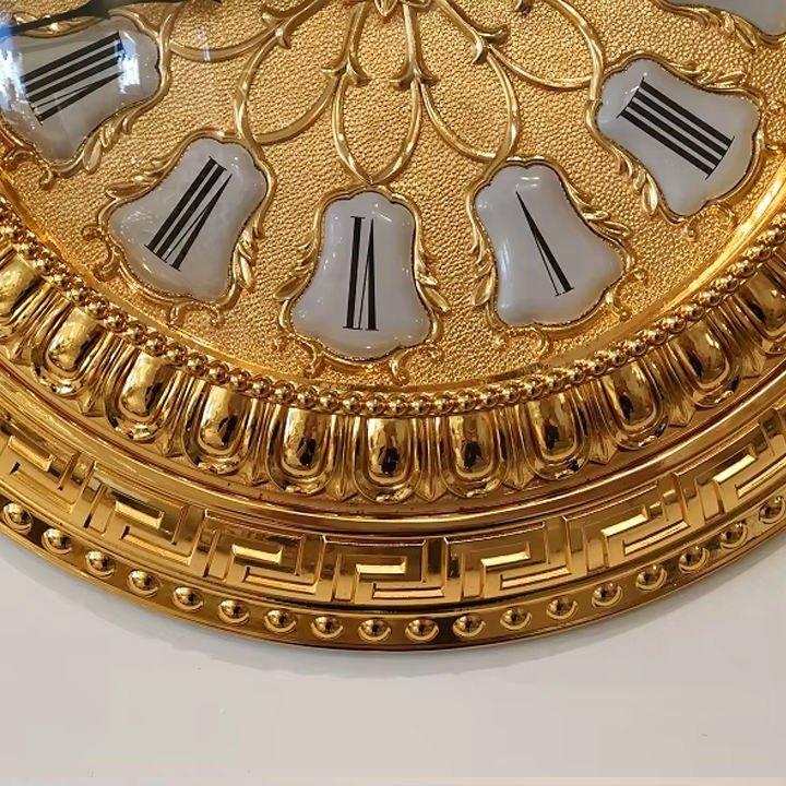 Wall Clock Luxury Home Decoration Design Style Living Room Large Brass Custom 24K Golden Wall Clock - Image 2